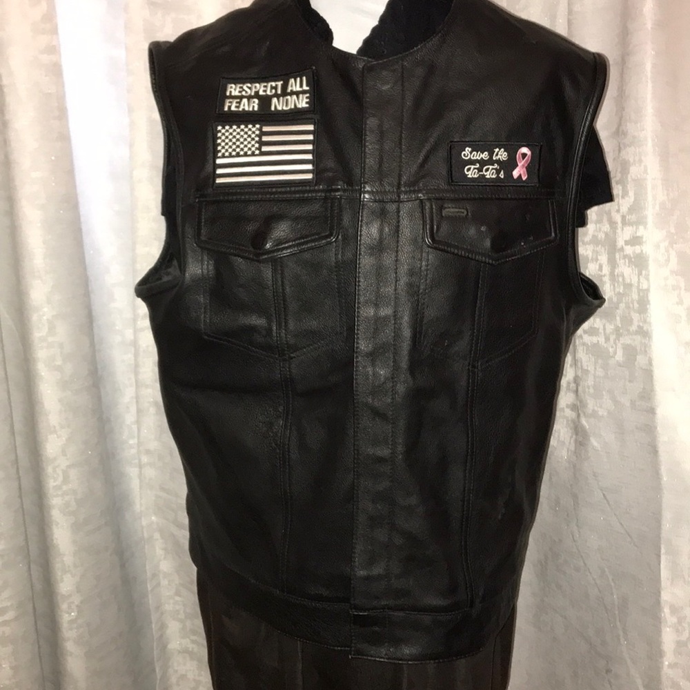Leather biker jacket first classic born free